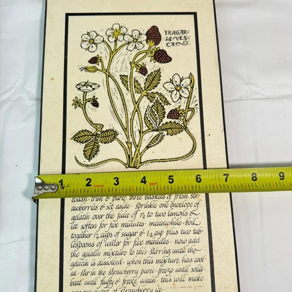 Vintage Saint Hieronymus Press Recipe Wall‎ Plaques Set of 3 Kitschy Decor Art